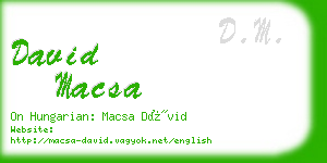 david macsa business card